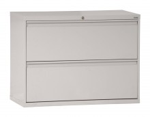 2 Drawer Lateral File Cabinet in Gray