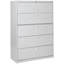 5 Drawer Lateral File Cabinet in Gray